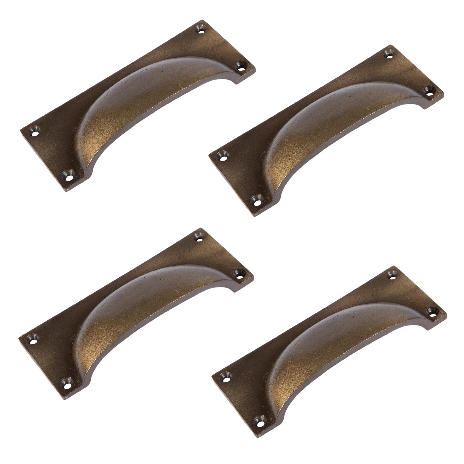 Hammer and Tongs Rectangular Cabinet Drawer Pull - W130mm x H50mm - Pack of 4 in Gold | Size: 1000mm x 500mm