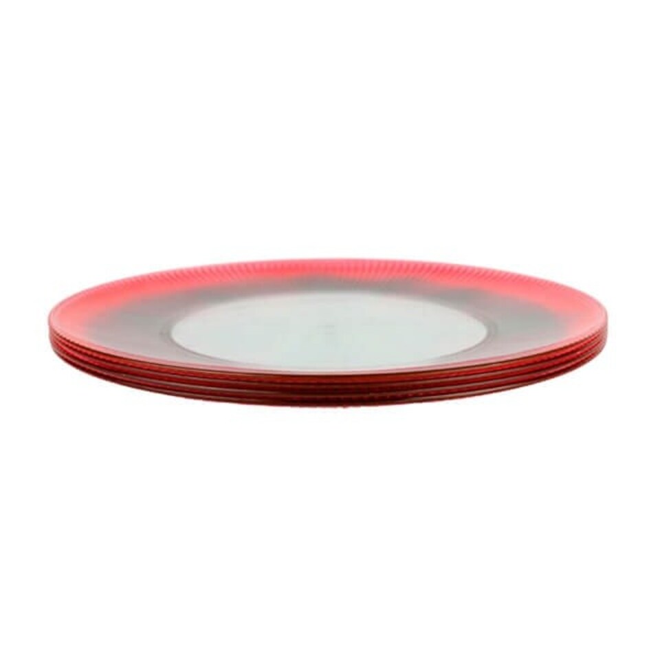 image 1 of Summerhouse by Navigate Coconut Grove Ombre Set of 4 Plates | Pink