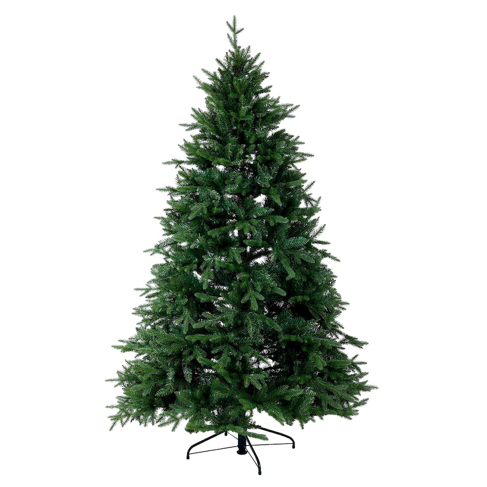 image 1 of Charles Bentley Luxury 6ft Faux Hinged Nordic Spruce Christmas Tree Green