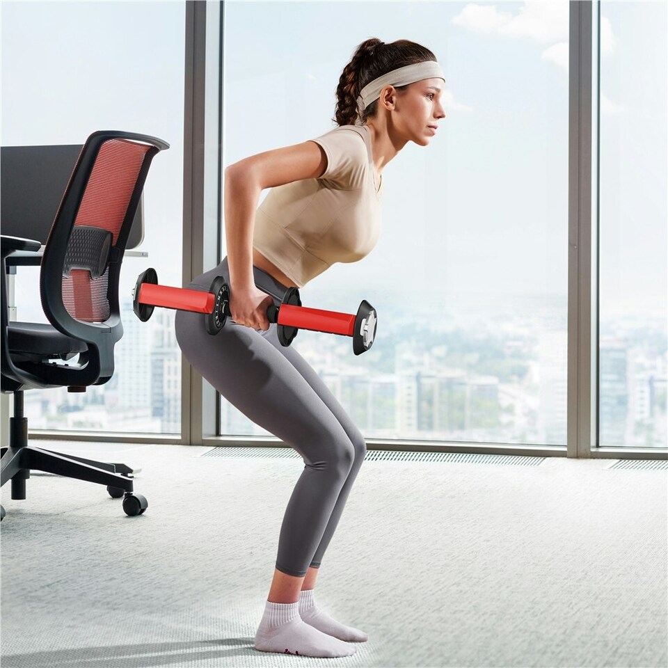 image 1 of Yaheetech 2-40KGS Quick-adjust Dumbbell Black