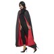 image 2 of Reversible Vampire Cape Red and Black Fancy Dress Costume Unisex Adult One Size