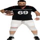 image 2 of Fancy Dress Child Quarterback Black White - 5-6 Years
