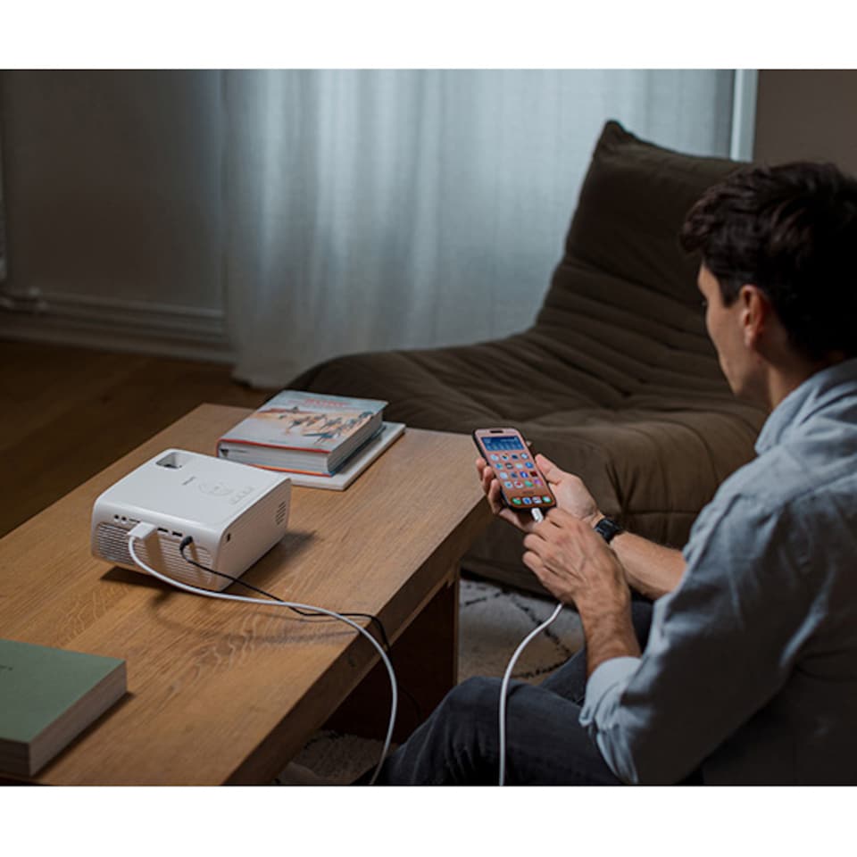 image 1 of Philips NeoPix Smart 200 Projector White- 80", LED, 1080p, Built-in media player