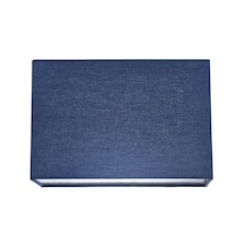 Contemporary and Stylish Navy Midnight Blue Linen Fabric Rectangular Lamp Shade | Blue | 12"