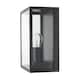 image 3 of Modern Exterior Flush Wall Light Lantern in Matte Black with Clear Glass Panels | Black | Black | 1
