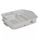 image 1 of Rattan Effect Dish Drainer with Tray | White | 1