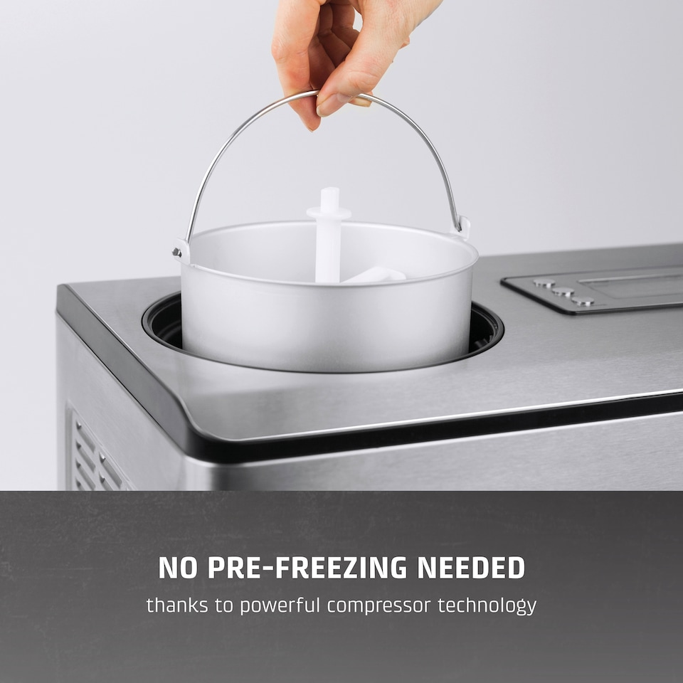 image 1 of Caso Design IceCream, 5-in-1 Yoghurt and Ice Cream Maker, 2L Capacity, No Pre-Freeze