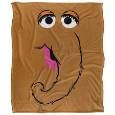 Sesame Street Face Snuffleupagus Blanket - Multicoloured - One Size