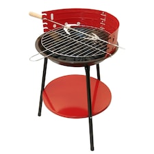 Round Charcoal Barbecue Grill Compact Outdoor BBQ