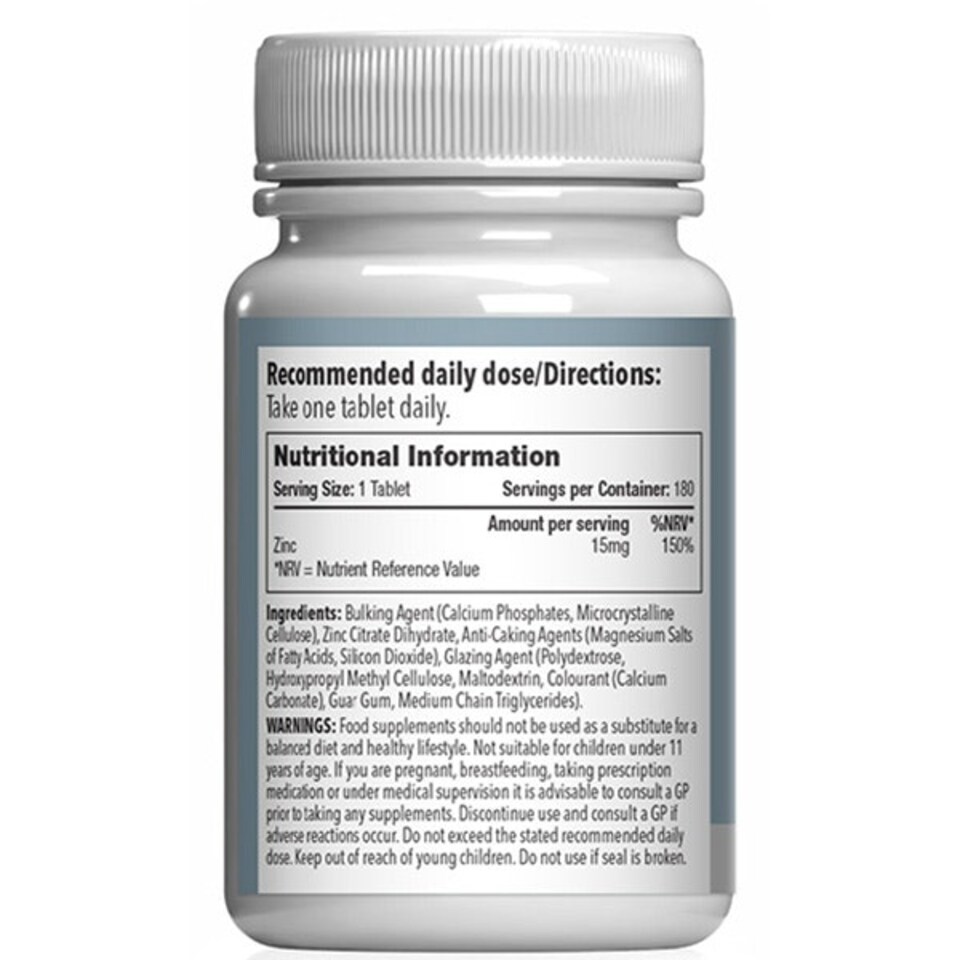 image 1 of Zinc 15mg - 180 Tablets