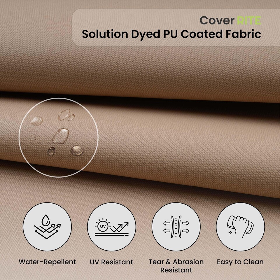 image 1 of Cover Rite Comfortable Rectangle Lounge Chair Cushion Pack of 1, back cushion 22.5 in W x 28 in H x 3 in D, Beige