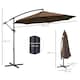 image 6 of Outsunny 3(m) Garden Banana Parasol Cantilever Umbrella w/Crank& Base, Brown
