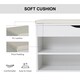 image 5 of HOMCOM Wooden Shoes Cabinet Bench Hidden Storage Padded Seat Organiser White