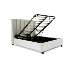 Aurora Warmstone Velvet Ottoman Bed And Signature Platinum 2000 Pocket Sprung Mattress King Size N/A