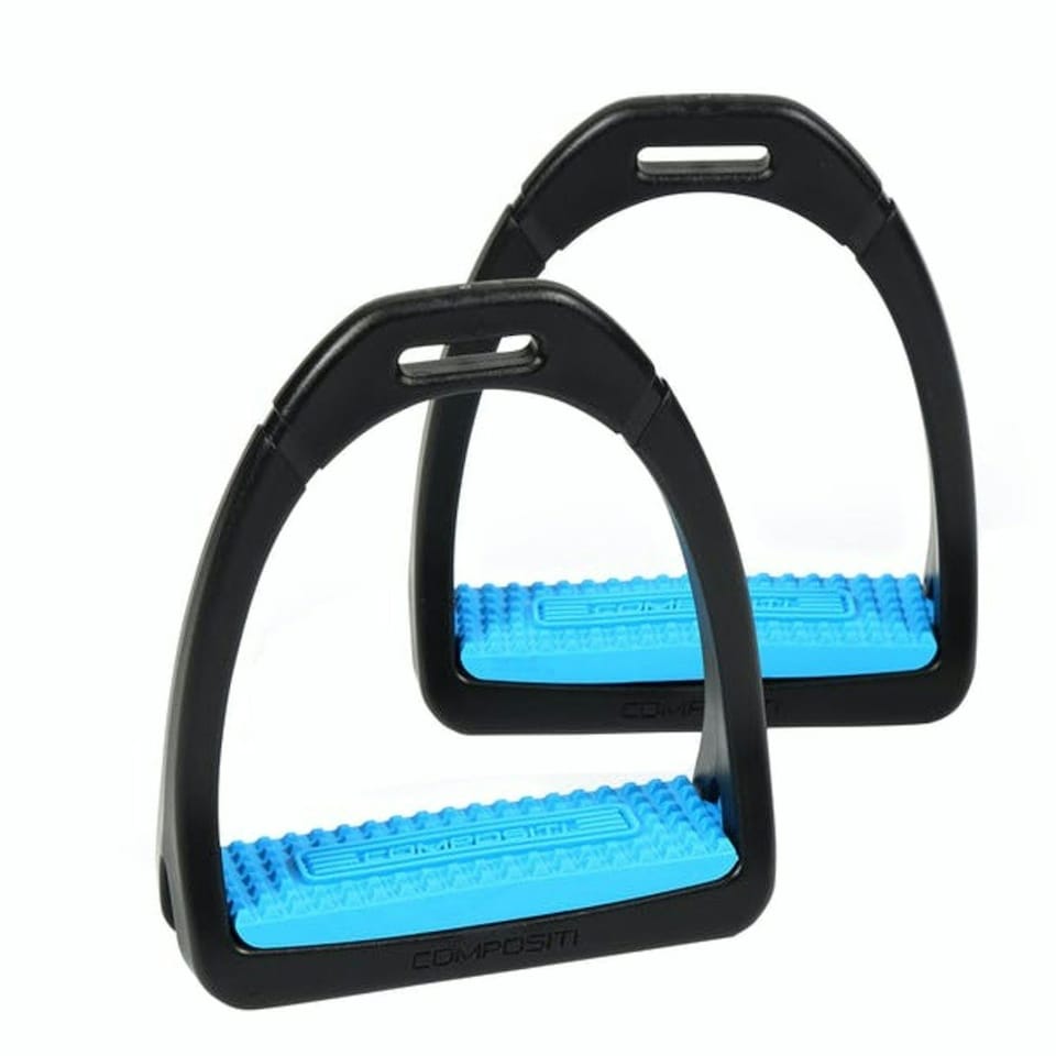 Compositi Unisex Adult Premium Profile Horse Stirrups - Bright Blue - One Size