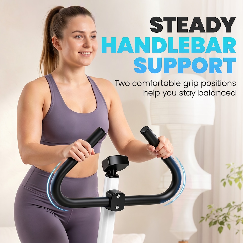image 1 of HOMCOM Twister Stepper Step Machine with LCD Screen and Handlebars - Blue