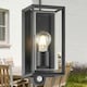 image 4 of Brandon - Black Motion Sensor Outdoor Wall Light Black | Clear