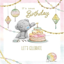 Bear Lighting Candle Birthday Card