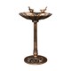 image 9 of 81cm Bronze Effect Garden Patio Bird Bath with Bird Sculptures | Bronze | Bronze