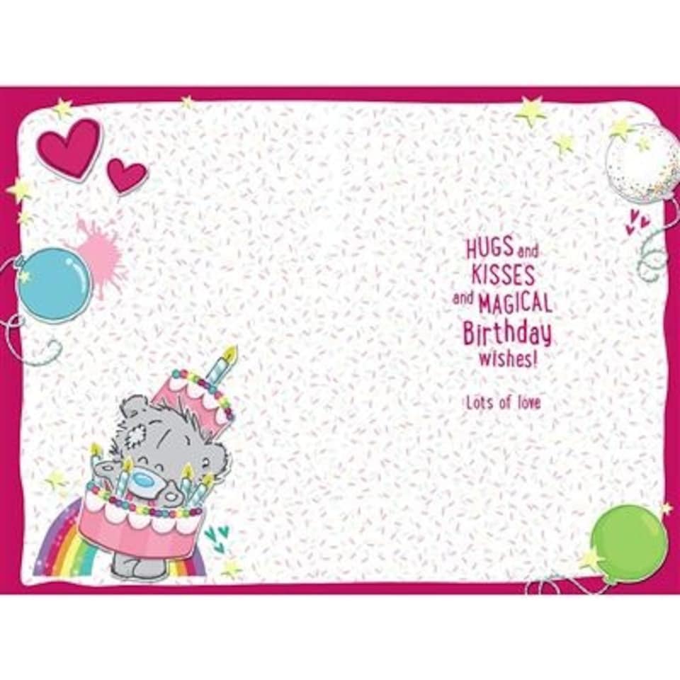 image 1 of Bear Dressed As A Cake Daughter Birthday Card