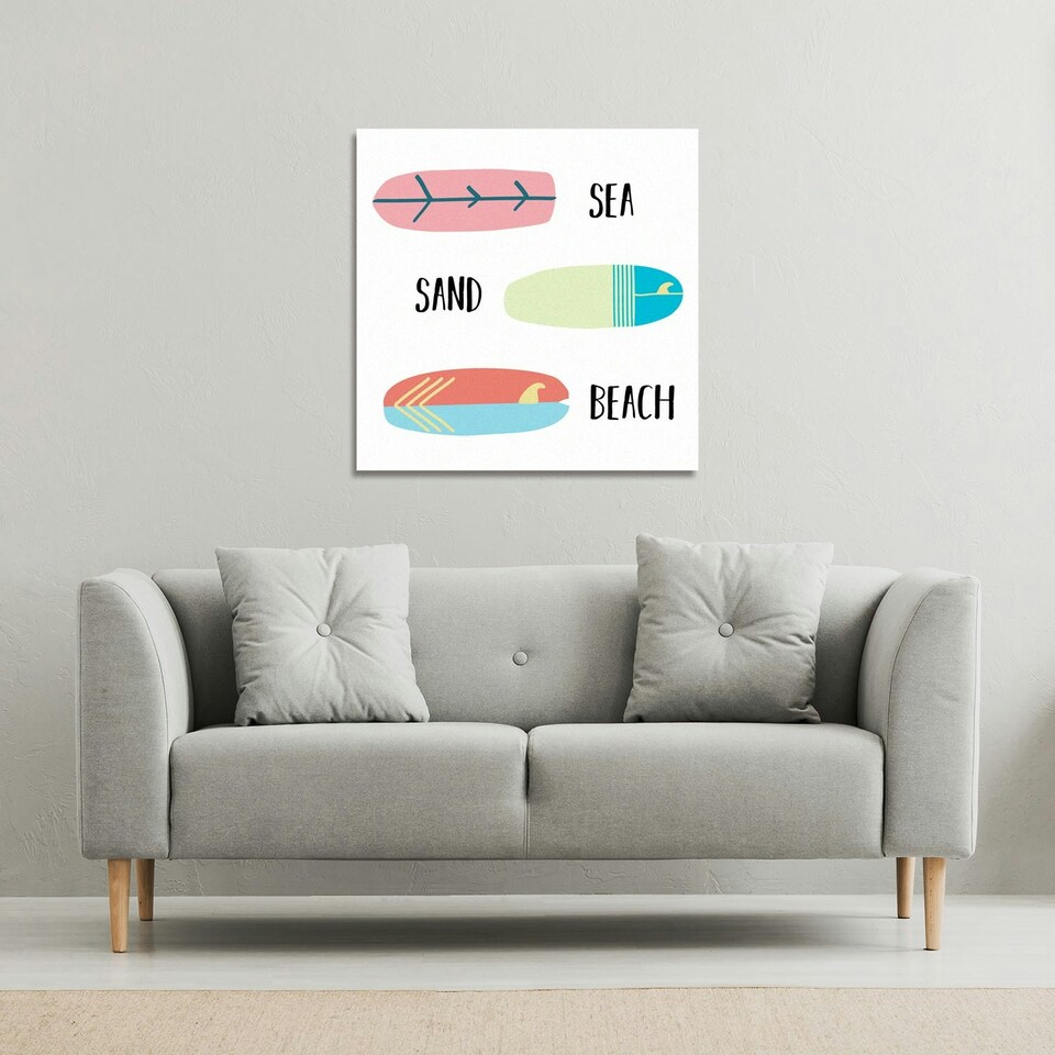 image 1 of Sea, Sand, Surf, Beach (Canvas Print) 46 x 46 x 4cm