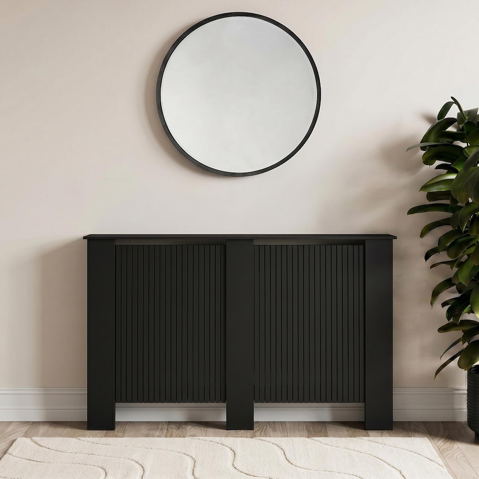 image 1 of OHS Ribbed Radiator Cover Slatted Engineered Wood