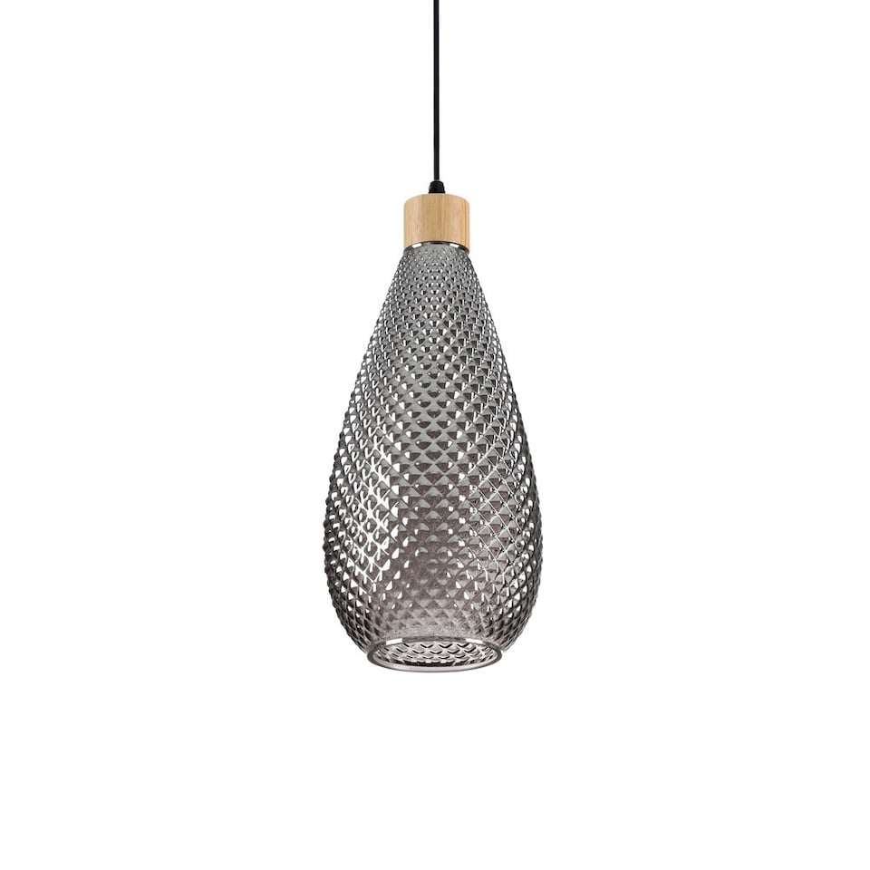 image 1 of Bergen-2 Indoor Dome Ceiling Pendant Lamp 1 Light Grey, E27