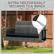 image 3 of Outsunny 2-Seater Bench Cushion Polyester Cover Seat Pad Replacement 
