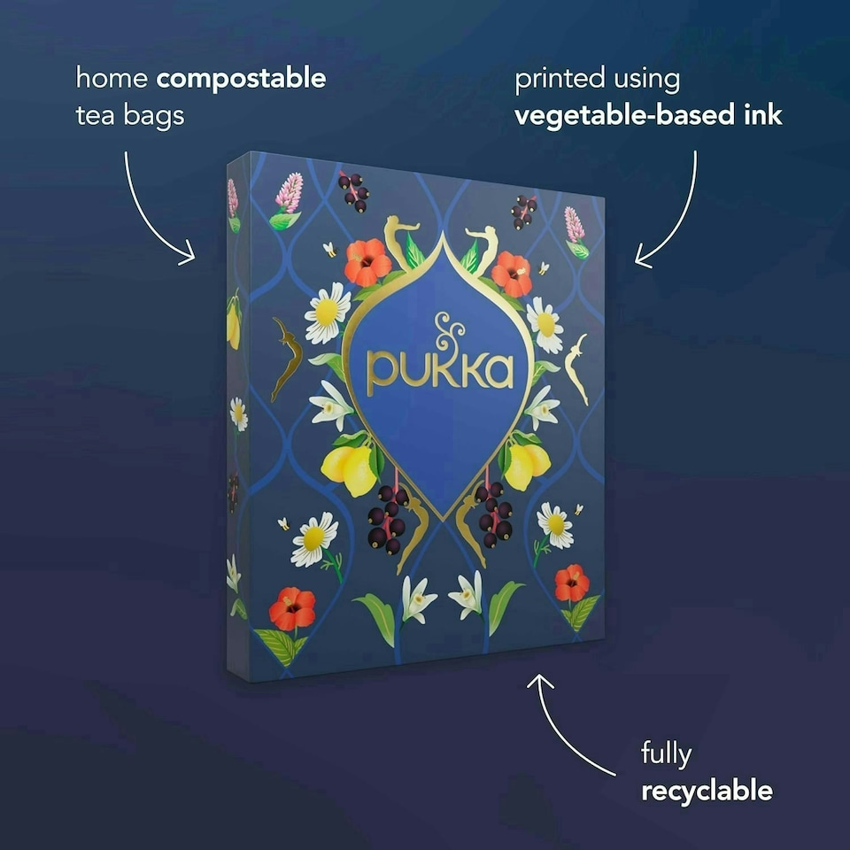 image 1 of Pukka Herbs Tea Selection Gift Set Box, Perfect Gift Idea, 45 Teabags, 9 Flavours | Blue | 1