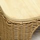 image 8 of PawHut Elevated Design Wicker Cat House with Washable Cushion, Light Brown