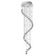image 1 of HOMCOM Modern Crystal Droplet Ceiling Light Stainless Steel Bedroom Hallway