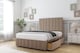 image 4 of Sloomy Langston Mink Plush Divan Bed Base 4 Drawers With 26 Inch Strutted Headboard & 12 Inch Matching Footboard | Brown | Mink | Super King | 1