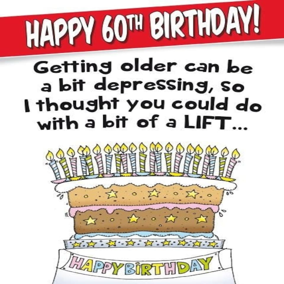 Face Ache, 60th Birthday Card for Him, Age 60 Birthday Card, Funny 60th Birthday Card for a Boy