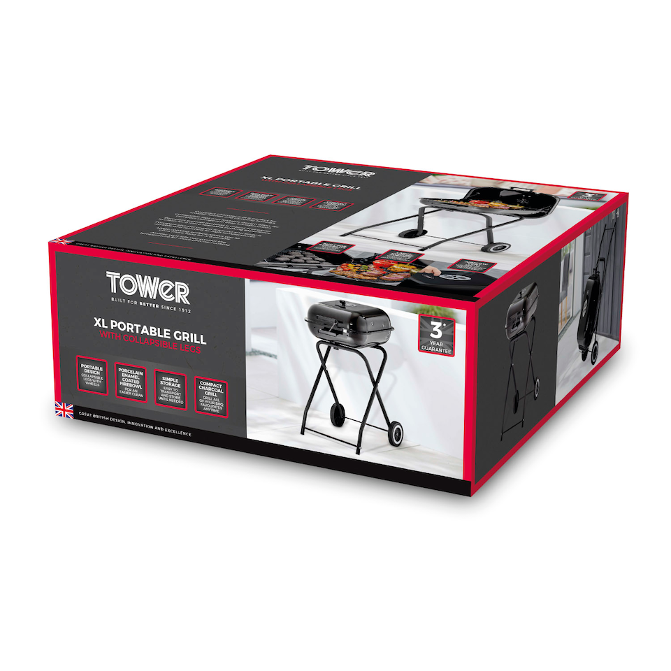 image 1 of XL Portable Grill With Collapsible Legs