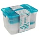 image 4 of 100 Pc Reusable Plastic Food Storage Boxes Containers Lid Microwave Freezer Safe