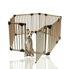 Bettacare Wooden Dog Pen, Pentagon, 5 x 120cm, Natural Wood, 76cm High, Dog Pen for Pets Dogs and Puppy, Dog Playpen Cream
