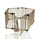 image 1 of Bettacare Wooden Dog Pen, Pentagon, 5 x 120cm, Natural Wood, 76cm High, Dog Pen for Pets Dogs and Puppy, Dog Playpen Cream