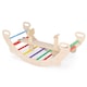 image 1 of COSTWAY Multifunctional Rocking Horse Arch 4-in-1 Wooden Climbing Toys