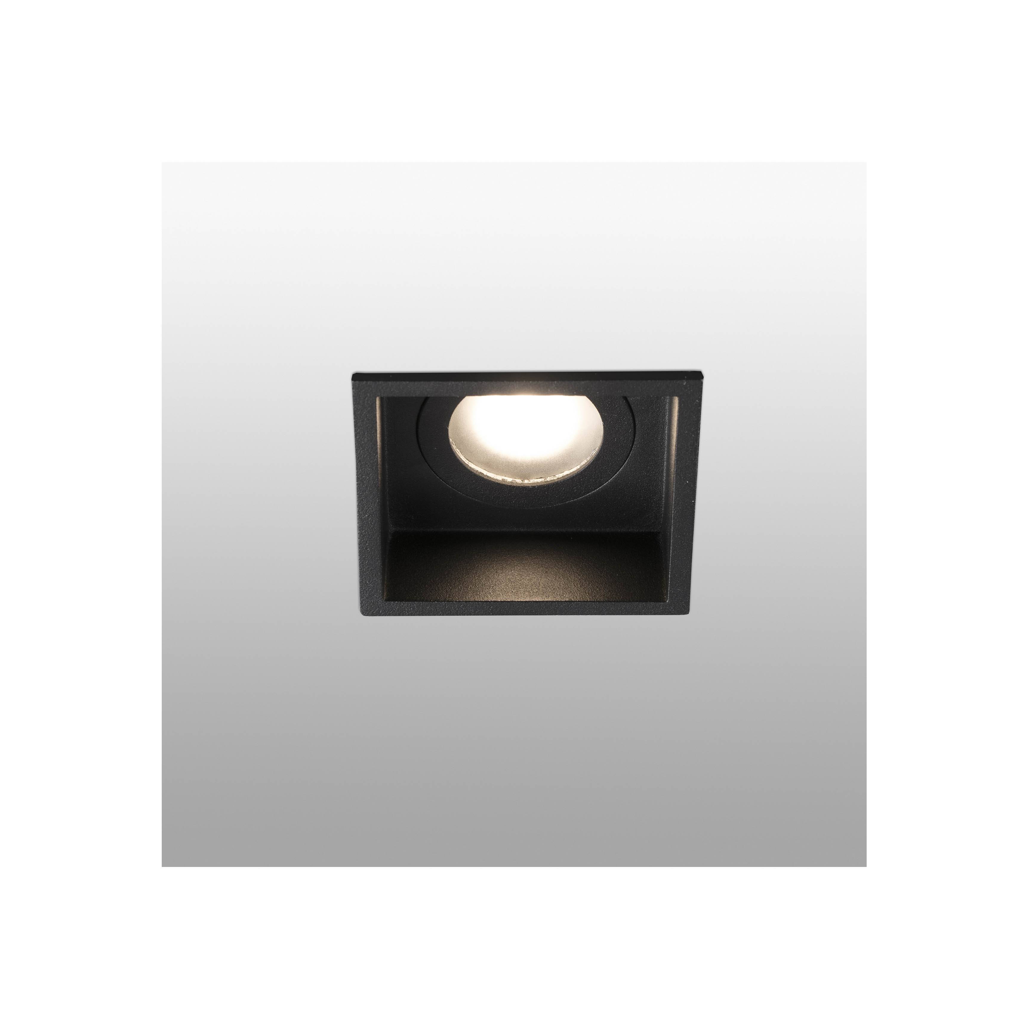 Netlighting Hyde Black square Recessed Downlight IP44 GU10