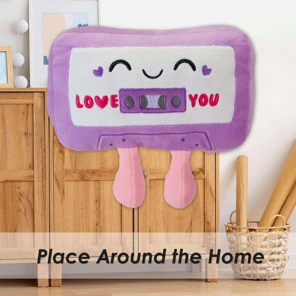 image 1 of Cassete Soft Toy Cute Plushie Huggable Cuddly Stuffed Toy Gift 25cm Purple