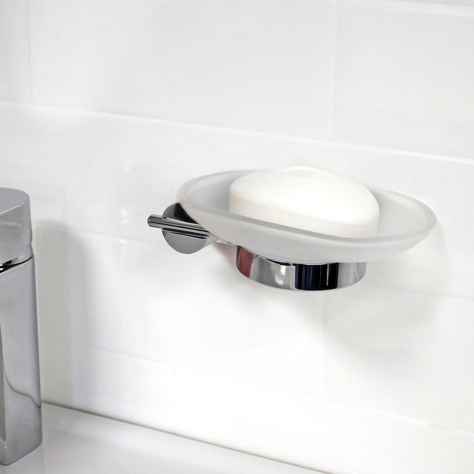 image 1 of Showerdrape Vitality Chrome Stainless Steel Wall Mounted 3 Piece Bathroom Accessory Set | Silver | 1