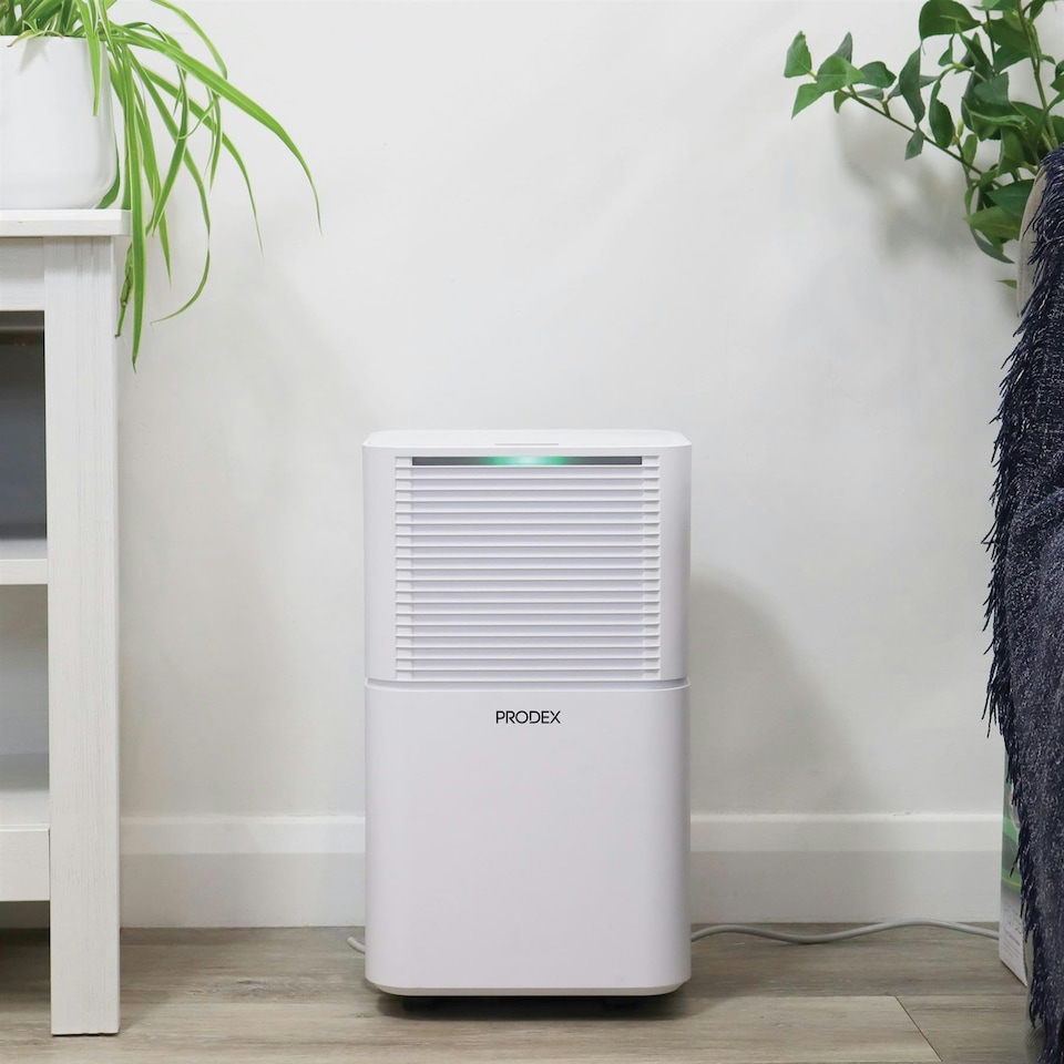 image 1 of Prodex 12L/Day Dehumidifier, Extracts Moisture in your Home/Office/Garage, Low Energy Dehumidifier Removes Damp & Condensation for Laundry Drying & Mould Prevention, 24 Hour Timer