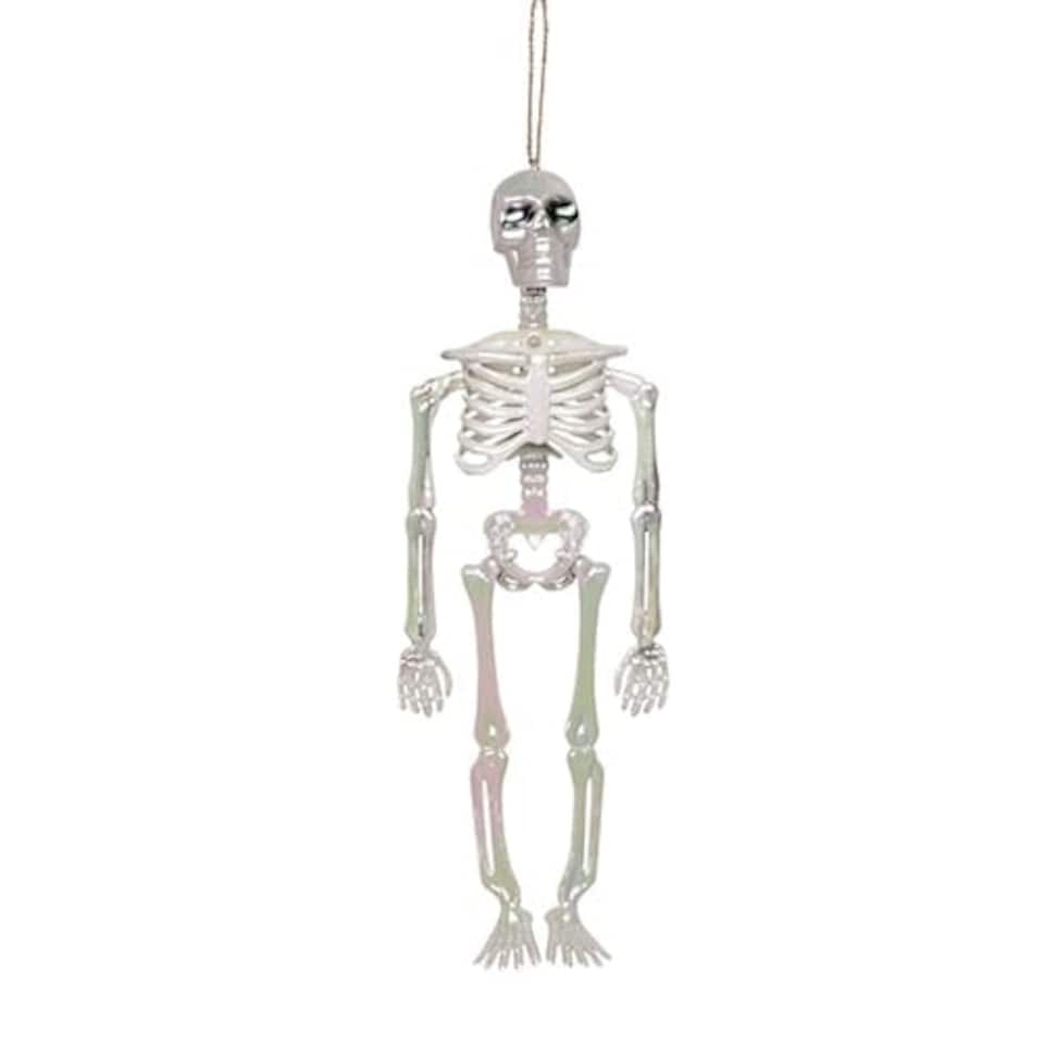 Iridescent Skeleton Halloween Hanging Prop Decoration 32cm