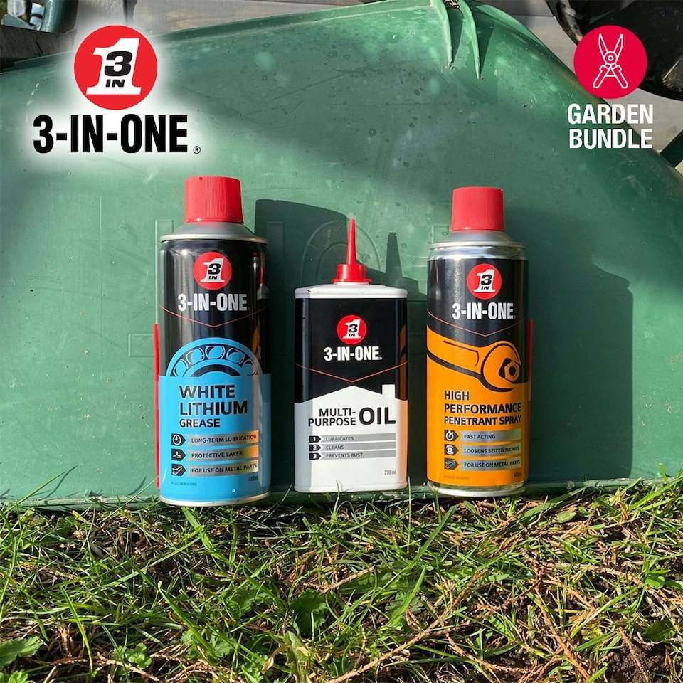 image 1 of 3-IN-ONE Bundle Multipurpose Drip Oil, Penetrant Spray & Lithium Grease Spray