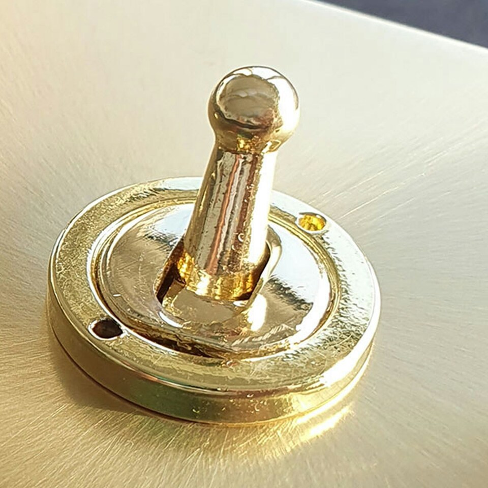 image 1 of SE HOME Satin / Brushed Brass 2 Gang Twin Coaxial TV Socket Black | Satin Brass