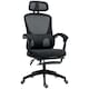 image 1 of HOMCOM Mesh Ergonomic Office Chair with Lumbar Support, Headrest, Black Black