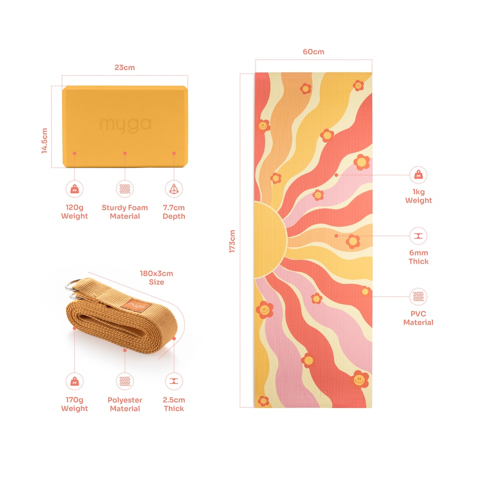 image 1 of Myga Yoga Set - Groovy | Orange