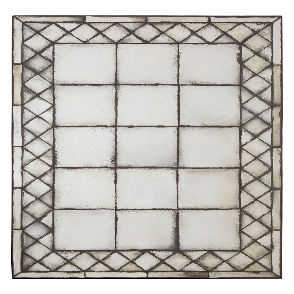 image 1 of Interiors by Premier Cross Frame Wall Mirror Black
