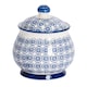 image 1 of Nicola Spring Hand-Printed Sugar Bowl - 10cm - Navy | Blue | Blue
