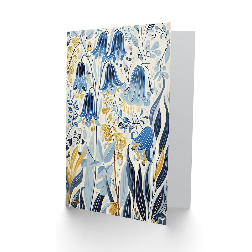 image 1 of Bluebells Bloom Botanical Ochre Woman Her Birthday Card